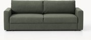 Sofá-cama em bouclé com arrumação Tasha (3 lugares)