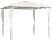 Gazebo 3x3x2,6 m com capas postes 160 g/m² cor creme