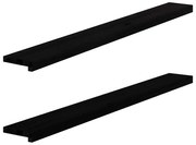 vidaXL Soleiras da janela 2 pcs 140x15x2 cm carvalho castanho-escuro