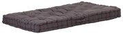vidaXL Almofadão p/ móveis de paletes algodão 120x80x10 cm antracite