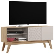 Móvel TV PREMIUM – 150x37,5x67,5 cm – MDP Cedro e Casca de Ovo com Por