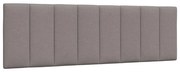 vidaXL Almofadão de cabeceira 160 cm tecido cinzento-acastanhado