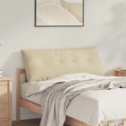 vidaXL Travesseiro para Costas Creme 120 x 50 cm Tecido de Microfibra