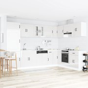 Armário de Cozinha vidaXL "Kalmar" com Pias Duplas em Alto Brilho Bran