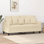 Sofá de 2 lugares tecido 140 cm cor creme