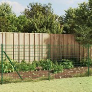 Cerca de malha de arame com flange 0,8x25 m verde