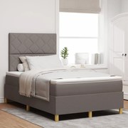 Cama Box Spring com Colchão Taupe 120x200 cm Tecido