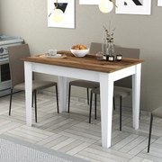 Mesa de Cozinha Kiev – Nogueira e Branco – 110x75x72 cm