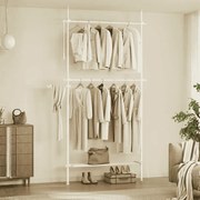 Guarda Roupa aberto até ao teto 33,5 x (84-123) x (208-310) cm com prateleira em Branco