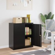 vidaXL Arquivador 79x40x90 cm aço preto