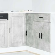 vidaXL Armário base cozinha Porto derivados madeira cinzento cimento