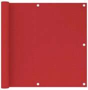 vidaXL Tela de varanda 90x500 cm PEAD vermelho