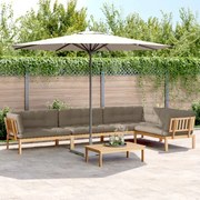 vidaXL 5 pcs móveis de paletes p/ jardim com almofadões acácia maciça