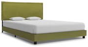 vidaXL Estrutura de cama 140x200 cm tecido verde