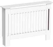 HOMCOM Cobertura Radiador Moderna de MDF com Prateleira Superior para Sala de Estar Dormitório Escritório 112x19x81cm Branco