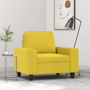 Poltrona Selma - Cor Amarelo - Em Tecido, Metal e Textilene - 94x77x80