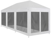 vidaXL Tenda para festas com 8 paredes laterais em rede 9x3 m
