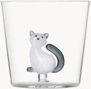 Copo em vidro de borossilicato artesanal Tabby Cat