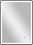 HOMCOM Espelho de Banheiro LED Antiembaçante Dimmável para Maquiagem com Iluminação 80 x 60 cm Moldura Preta | Aosom Portugal