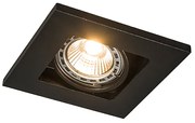 Conjunto de 10 focos embutidos quadrados pretos - Qure Moderno