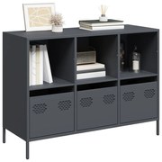 vidaXL Aparador 101,5x39x73,5 cm aço laminado a frio antracite