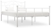 vidaXL Estrutura de cama 140x200 cm metal branco