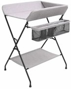Mesa muda-fraldas ferro cinzento-claro