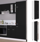 vidaXL Armário para frigorífico “Lyon” 60x57x207cm preto
