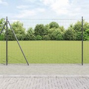 vidaXL Cerca Euro com 7 postes flangeados 1,4 x 10 m em aço galvanizado