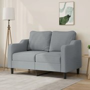 vidaXL Sofá de 2 lugares em tecido 120 cm cinzento-claro