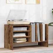 vidaXL Armário para discos de vinil Madeira antiga 78,5 x 35 x 45 cm