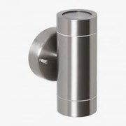 Aplique De Parede Para Exterior Em Aço Inoxidável Com 2 Pontos De Luz Jaxten Cinza Cromado - Sklum
