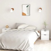 vidaXL Mesas de cabeceira 2 pcs 40x40x50 cm contraplacado branco