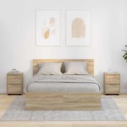 vidaXL Mesas de cabeceira 2 pcs Carvalho Sonoma 30,5 x 30 x 43 cm