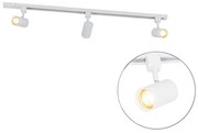 LED Sistema de iluminação de trilho inteligente branco 1-fase 3 luzes incluindo Wifi GU10 - Iconic Jeana Moderno