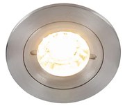 LED Foco embutido inteligente redondo em aço IP44 com Wi-Fi GU10 - Xena Moderno