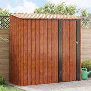 vidaXL Abrigos de jardim Castanho 203 x 85,5 x 200 cm Metal