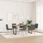 vidaXL Cadeiras de jantar 6 pcs tecido cinzento-escuro