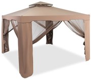 Toldo retrátil telescópico com manivela manual - bege
