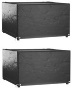 Capas p/ mobília de jardim 2 pcs 8 ilhós 125x125x75 cm quadrado