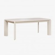 Mesa De Jantar Retangular 200x100 Cm Em Mdf Genebra Tapioca Bege - Sklum