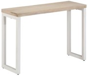 vidaXL Mesa consola 110x35x76 cm mangueira maciça/ferro castanho
