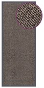 vidaXL Tapete de entrada tufado 60x150 cm castanho-escuro