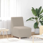 vidaXL Poltrona sem braços 55 cm tecido encaracolado tipo lã cinzento-claro