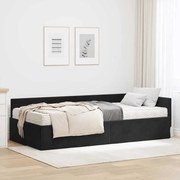 vidaXL Estrutura de Cama de Canto com Colchão 2 pcs Cinzeto Veludo