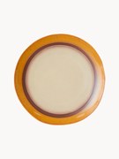 Pratos de jantar com vidrado reativo artesanal 70's, conjunto de 2