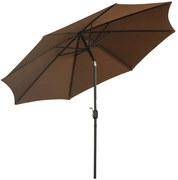 Chapéu de Sol de Jardim Ø295x250cm com Manivela Chapéu de Sol Exterior