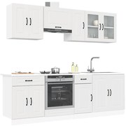 8 peças armário de cozinha conjunto Kalmar branco