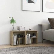 vidaXL Mesas de cabeceira 2 pcs derivados de madeira carvalho sonoma