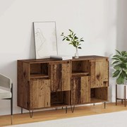 vidaXL Buffet 2 pcs Madeira antiga 60 x 35 x 70 cm